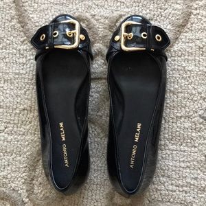 Antonio Melani Black & Gold flats